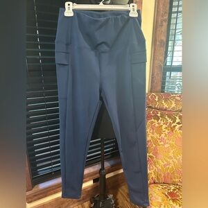 EUC- NICOLE MILLER SPORT BLUE LEGGINGS SZ L